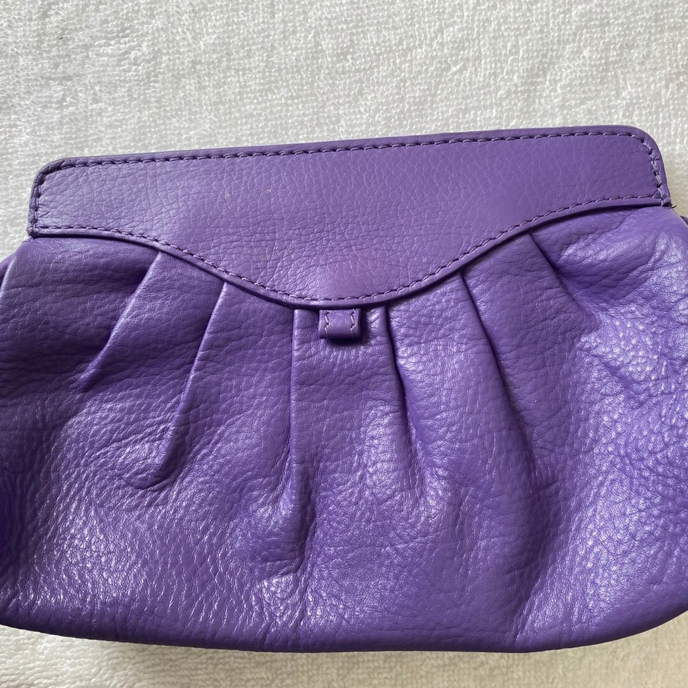 Purple clutch purse